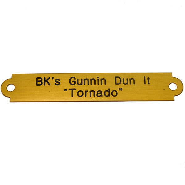 Two Line Halter Nameplates - Brass